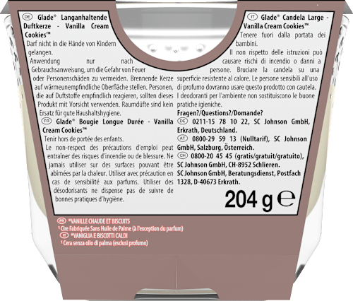 Duftkerze im Glas Vanilla Cream Cookies glade