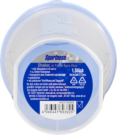 Shaker boca -  Aura Blue, 600 ml  Sportness