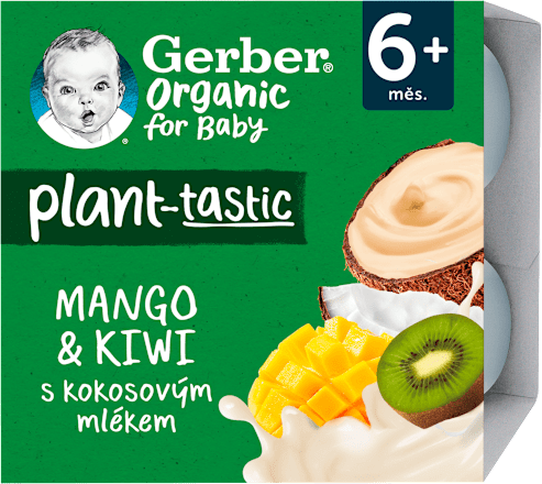 Rastlinný dezert mango a kiwi s kokosovým mliekom Gerber Organic