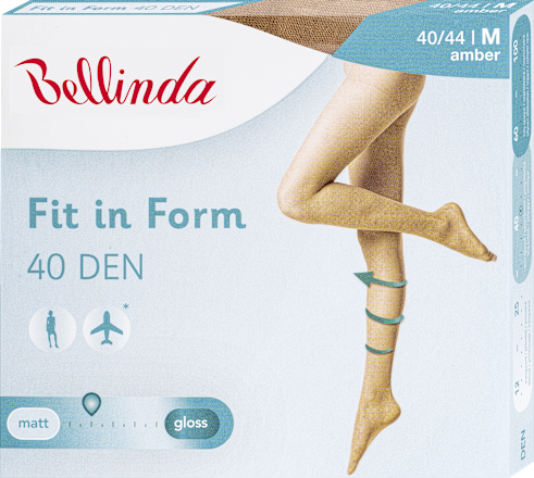 punčochové kalhoty FIT in FORM, velikost 44, amber Bellinda