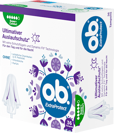 Tampons Extra Protect Tag+Nacht Super Plus o.b.