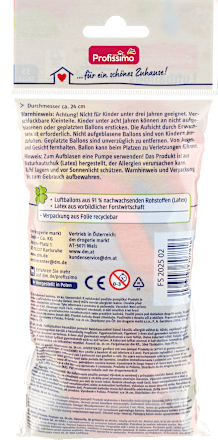 nafukovací balónky barevné Profissimo