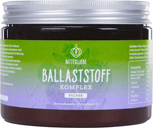 Ballaststoff Komplex Pulver, Brombeere-Cranberry Geschmack BitterLiebe