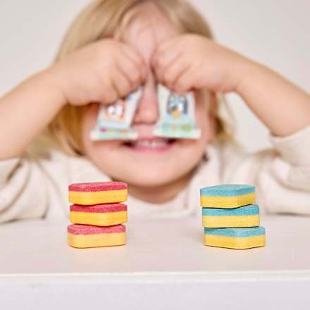 Kinder Badezusatz Badetab Sprudelbad Bluey nanoo kids