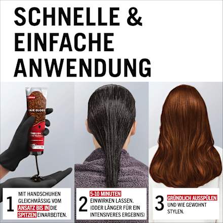 Farb-Glanzbehandlung Glossing Kupfer Schwarzkopf Brillance