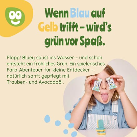 Kinder Badezusatz Badetab Sprudelbad Bluey nanoo kids