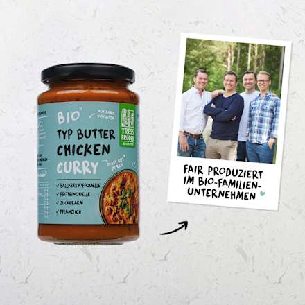 Fertiggericht, Typ Butter Chicken Curry TRESSBRÜDER
