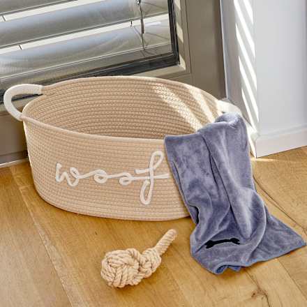 Handtuch für Hunde aus Polyester, dunkelgrau (35x75 cm) dm home