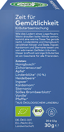 Kräutertee "Zeit für Gemütlichkeit" (20 Beutel) LEBENSBAUM