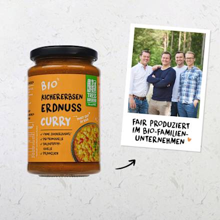 Fertiggericht, Kichererbsen Erdnuss Curry  TRESSBRÜDER