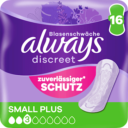 discreet Einlagen Inkontinenz Small Plus always