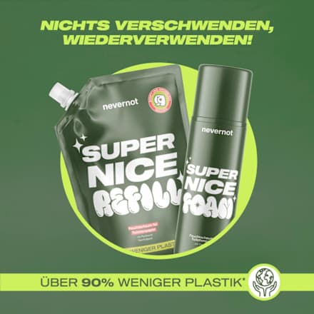 Feuchtschaum für Toilettenpapier Nachfüllpack  nevernot