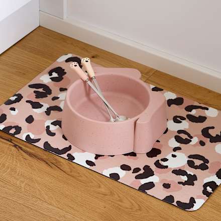 Fressnapf aus Bambus, Hund, hellrosa (22,5x20,5x7,2 cm) BOLTZE