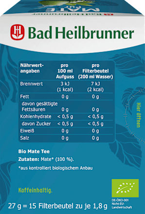 Kräutertee Mate Pur (15 Beutel) Bad Heilbrunner