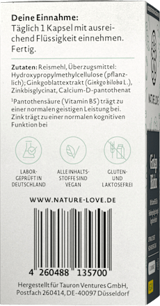 Ginkgo Biloba Kapseln Nature Love