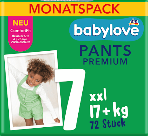 Plienkové nohavičky Premium - veľ. 7 xxl (17+ kg) Monats Pack babylove