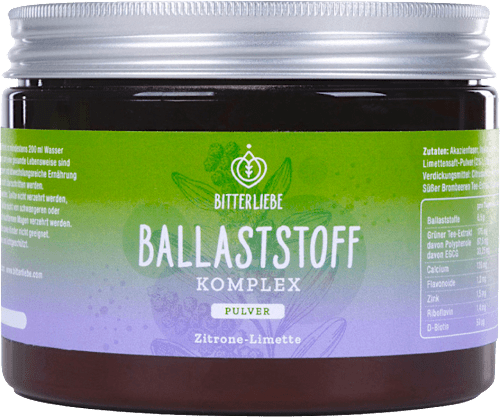 Ballaststoff Komplex Pulver, Zitrone-Limette Geschmack BitterLiebe
