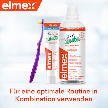Zahnpasta Kinder Junior, 6-12 Jahren, Reisegröße elmex