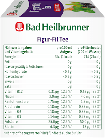 Kräutertee "Figur-Fit Tee" (8 Beutel) Bad Heilbrunner