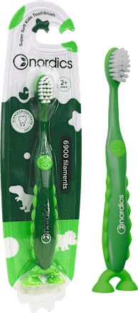 Детска четка за зъби Dino, зелена nordics