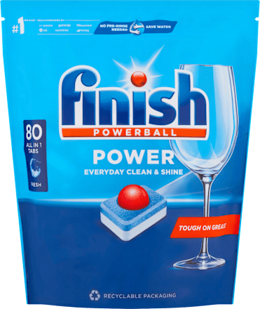 Tablety do umývačky riadu Power Everyday Clean & Shine Finish