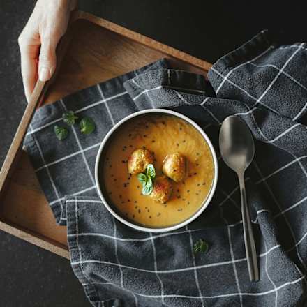 Falafelbällchen Curry India Masala Sauce TRESSBRÜDER