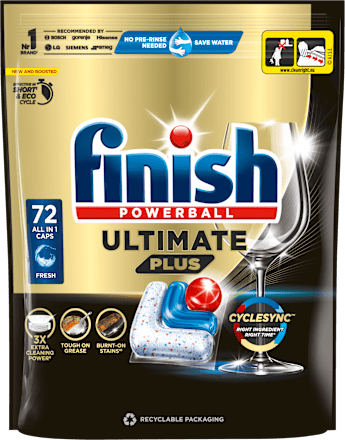 Kapsuly do umývačky riadu Ultimate Plus Intensive Clean & Shine Finish