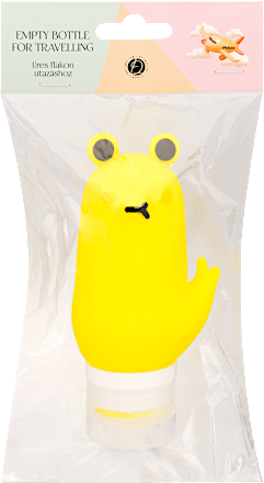 Tároló flakon utazáshoz, Sárga állatka 90 ml DEL