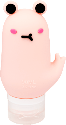 Tároló flakon utazáshoz, Pink állatka 90 ml DEL