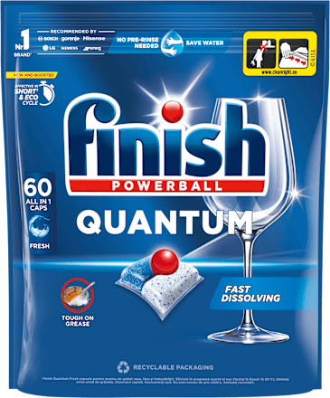 Kapsuly do umývačky riadu Quantum Powerful Clean & Shine Finish