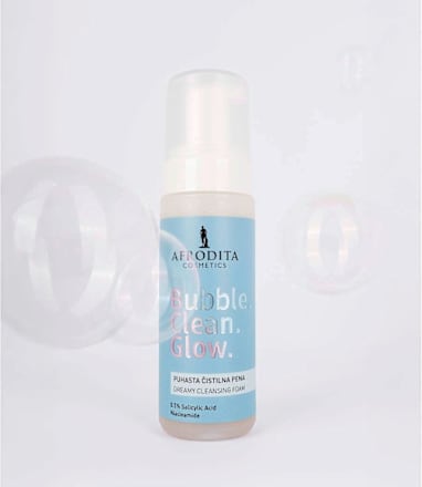 Puhasta čistilna pena Bubble. Clean. Glow. AFRODITA