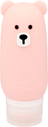 Tároló flakon utazáshoz, Pink maci 90 ml DEL