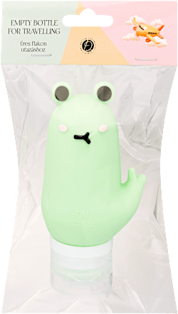 Tároló flakon utazáshoz, Zöld állatka, 90 ml DEL