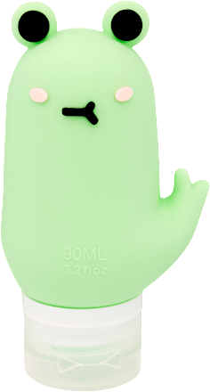 Tároló flakon utazáshoz, Zöld állatka, 90 ml DEL