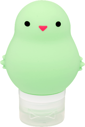 Tároló flakon utazáshoz, Zöld csibe, 90 ml DEL