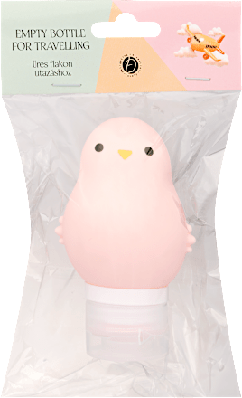 Tároló flakon utazáshoz, Pink csibe 90 ml DEL