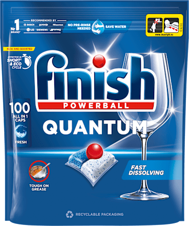 Kapsuly do umývačky riadu Quantum Powerful Clean & Shine Finish