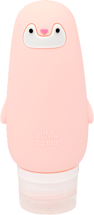 Tároló flakon utazáshoz, Pink pingvin 90 ml DEL