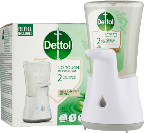 Bezdotykový dávkovač mydla a náplň Aloe vera a bambus Dettol