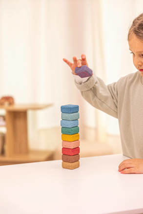 Kork-Bausteine Regenbogen Set 10 tlg Korko