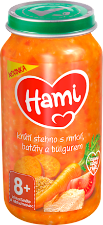 Príkrm morčacie stehno s mrkvou, batátmi a bulgurom Hami