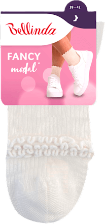 dámské ponožky FANCY modal, bílé, vel. 39-42, 1 pár Bellinda