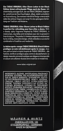 Black Edition After Shave Lotion TABAC ORIGINAL