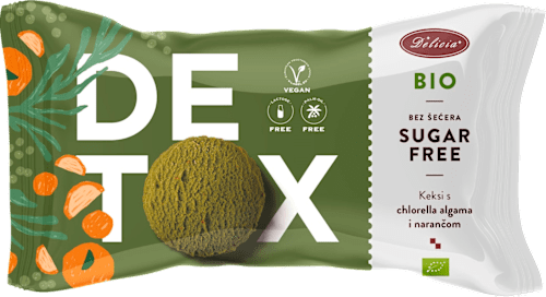 BIO DETOX keksi s chlorella algom i narančom Delicia