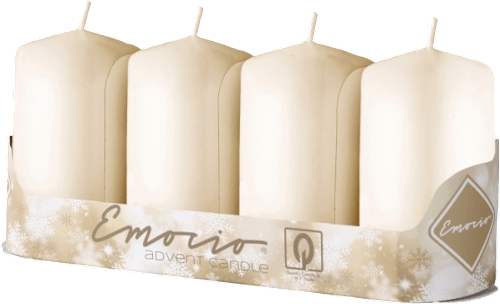 adventní svíčka válec 50x90mm krémová Emocio