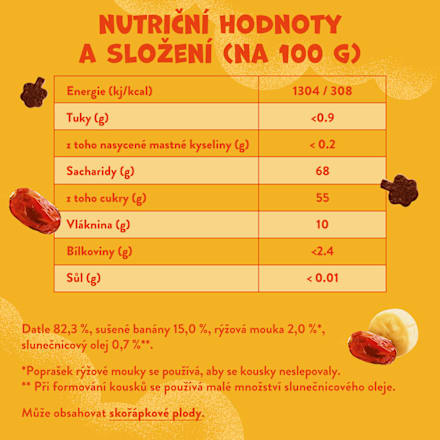 datlovo-banánové kousky Goodies