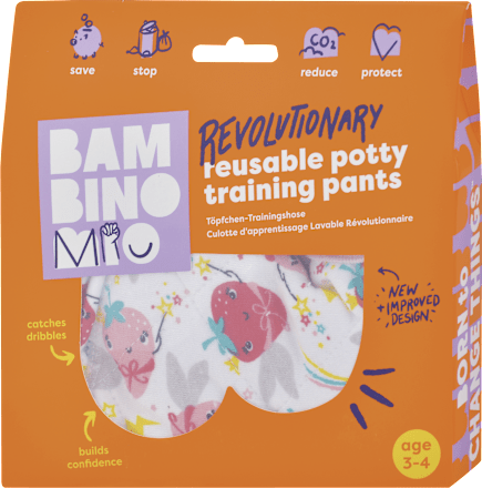 Učiace plienkové nohavičky Super Strawbery - 3-4 roky Bambino Mio