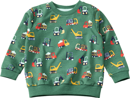 Sweatshirt mit Baustellen-Muster, grün, Gr. 104 ALANA