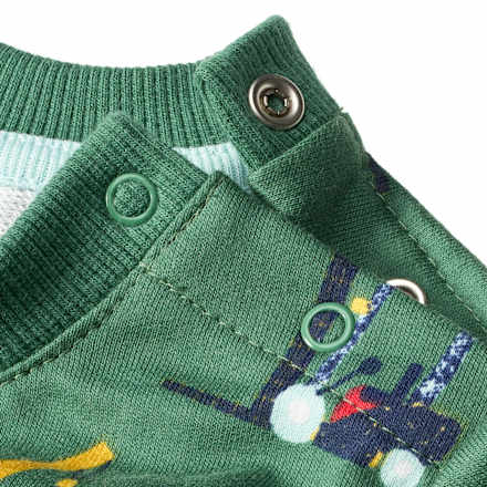 Sweatshirt mit Baustellen-Muster, grün, Gr. 74 ALANA