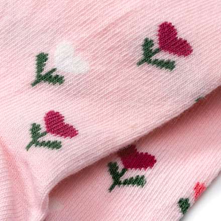 Strumpfhose mit Blumen-Muster, rosa, Gr. 122/128 ALANA